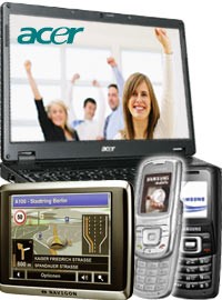 Bundle Notebook Acer + Navi + Samsung SGH-E250 + B130